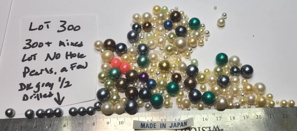 De colección Mezcla Aleatoria 300 Sin Agujero Perla Crema Color Marfil Japón Artesanía Reparación Joyería Foto 1 de 4
