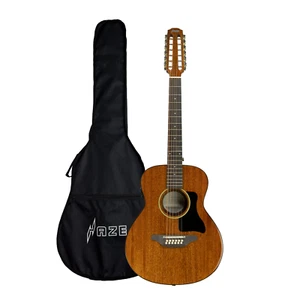 Haze 12-String 36" Saddle Height Adjustable Acoustic Guitar-Natural P30411112EQN - Picture 1 of 9