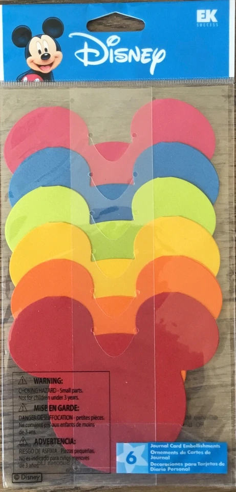 EK Success Disney Mickey Mouse Icon Heads Scrapbook Journaling Cards DJCM001  - Image 1 of 1
