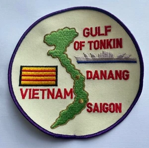 Vintage USN Gulf Of Tonkin Vietnam Embroidered Military 5" Patch NOS Danang Saig - Picture 1 of 10