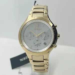 Citizen Women's Chronograph Eco-Drive Rose Gold Steel MOP Dial Watch FB4013-51A - Picture 1 of 7