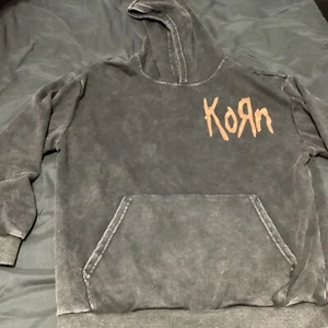 (SZ M) Korn Hoodie (Stonewashed Black) - Picture 1 of 4