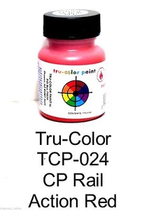 Tru-Color TCP-024 CP Canadian Pacific Action Red 1 oz  Paint Bottle - Picture 1 of 3