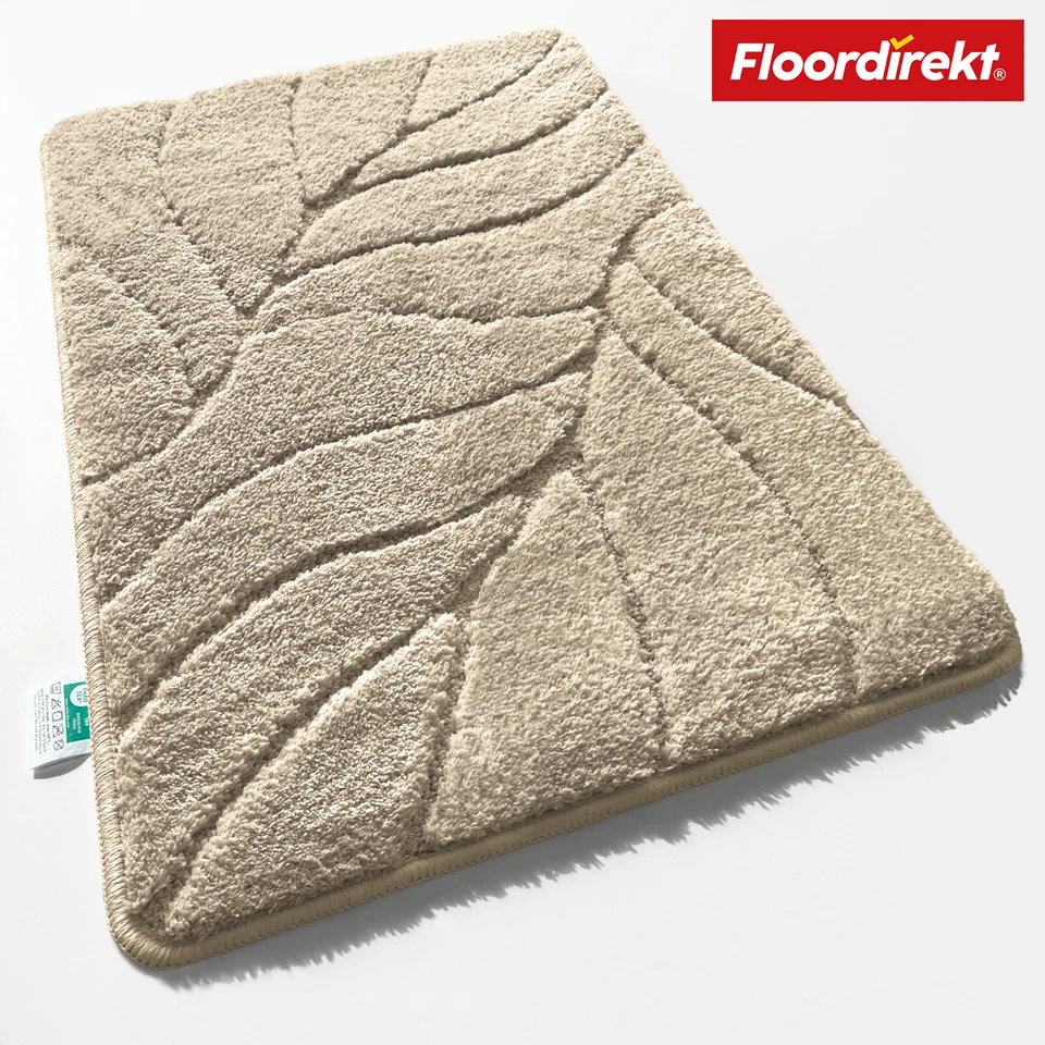 Badteppich Maris - Flauschiger Badvorleger mit Blattstruktur 6 Farben & 4 Größen - Bild 1 von 1