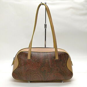 ETRO Shoulder Bag  Brown PVC 1146598