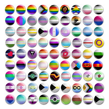 The Original LGBT/LGBTQIA+ 25mm/1 Inch Pride Flag Badges (81 To Choose From) Gay