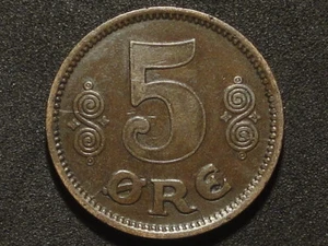 DENMARK  5  ORE  1916 (9342) - Picture 1 of 2