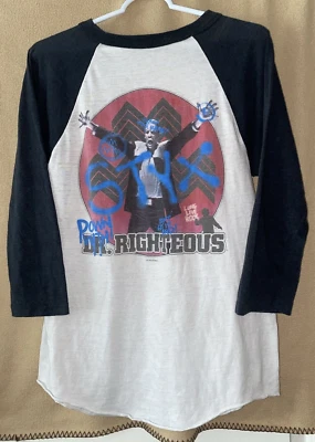 Vintage STYX Dr Righteous Ringer tour shirt 1983 size Large Single Stitch - Image 1 of 4