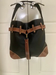 Leather Manzoni X-Large Bag 40 Cm Brown New Without Tag - Picture 1 of 14