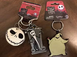 Juego de 2 llaveros de tacto suave Disney Pesadilla antes de Navidad Oogie Boogie Jack - Imagen 1 de 3