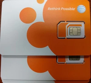LOT of 100 AT&T GO PHONE NANO 4G LTE sim. NEW UNACTIVATE, ALL SIZE IN ONE. 3 IN1 - Picture 1 of 2
