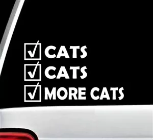 More Cats Cat Aufkleber Aufkleber für Autofenster BG 212 Katze Dame Neu in Schachtel Kratzbaum Geschenk - Bild 1 von 3