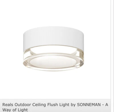 Sonneman Reals 7309-98-WL 1 灯 LED 表面安装,纹理白色 20*20*17.5 厘米 — 第 1/4 张图片