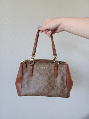 Borsa a tracolla Coach in pelle con logo firmato piccola Christie 10" × 7" × 3"