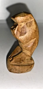 Vintage Hand Carved Wooden Monkey Small Figurine - Picture 1 of 7