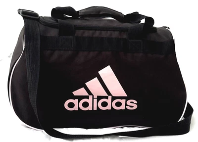 Adidas Black Pink Canvas Gym Dance Bag Duffel Tote Shoulder Strap School VGC - Image 1 of 4