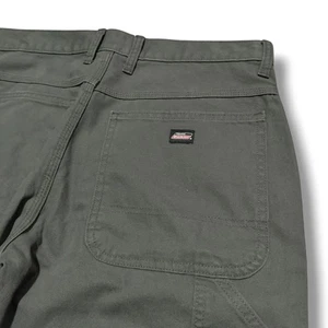 Dickies Carpenter Jeans Mens Size 32 x 32 Gray Canvas Pants - Picture 1 of 6
