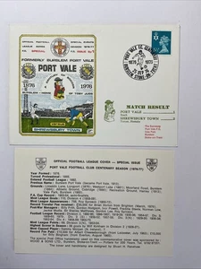 Port Vale v Shrewsbury Town; First Day Cover, 1976, Club Centenary Season - Picture 1 of 1
