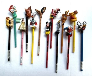 Vtg 90s Disney Pencils w/Toppers Belle Ariel Pooh Tigger Lion King Pocahontas - Picture 1 of 17