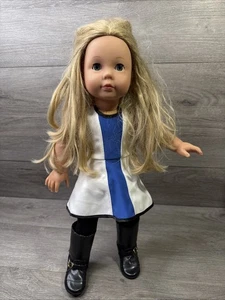 Pottery Barn Kids by Gotz 18" Doll Blonde Hair Blue - Foto 1 di 19