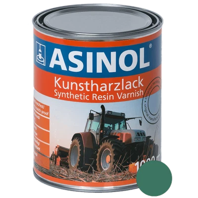 Kunstharzlack Lack Farbe RAL 6000 Patinagrün 1000 ml 1 Liter ASINOL Farbdose