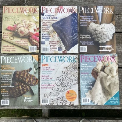 ENTIRE 2008 ~ PIECEWORK Magazine ~ 6 Issues ~ Needlework Knitting Crochet Lace + - Image 1 of 4