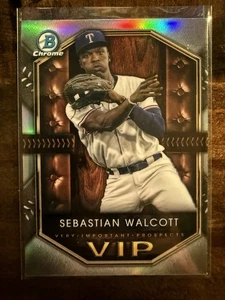 2025 Bowman Chrome Sebastian Walcott MOJO VIP REFRACTOR #VIP-3 Rangers - Picture 1 of 4