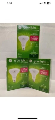 Лот из 3 новых светодиодных лампочек GE Grow для цветов и фруктов. Использует только 9 Вт - Изображение 1 из 4