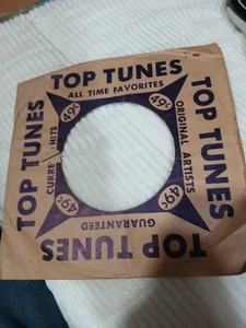 45 RPM top tunes RECOrd sleeve#4 FREE SHIP IN U S - Picture 1 of 1