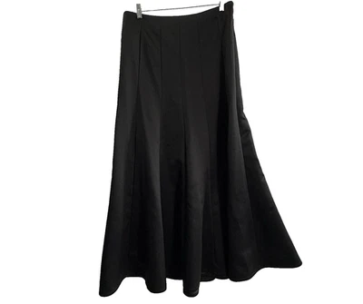 TADASHI Collection Women Maxi Satin Skirt Sz 12 Black Full Wedding Event 93-2 - Image 1 of 4