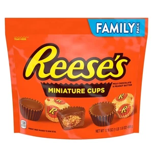 Reese's Miniatures Milk Chocolate Peanut Butter Cups Candy, Family Pack 17.6 oz. - Picture 1 of 5