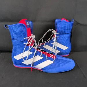 Adidas Box Hog 3 Boxing Boots Blue & Red Size 11 Mens - Picture 1 of 14