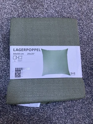 Funda Almohada Cojín IKEA LAGERPOPPEL NUEVA CON ETIQUETAS Verde Salvia 20 x 20" Foto 1 de 2