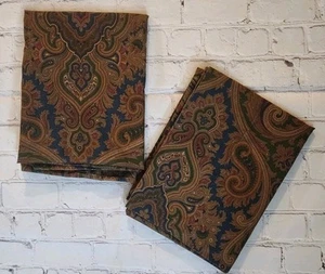 2 Ralph Lauren Brianna Paisley Standard Pillowcases Equestrian  - Picture 1 of 8