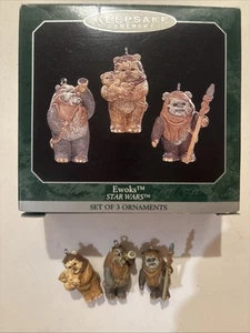 Hallmark Ewoks Star Wars Miniature Ornament 1998 (Set of 3) - Picture 1 of 6