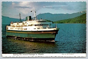 Kreuzfahrtschiff Segeln Binnenpassage Alaska Postkarte - Bild 1 von 2