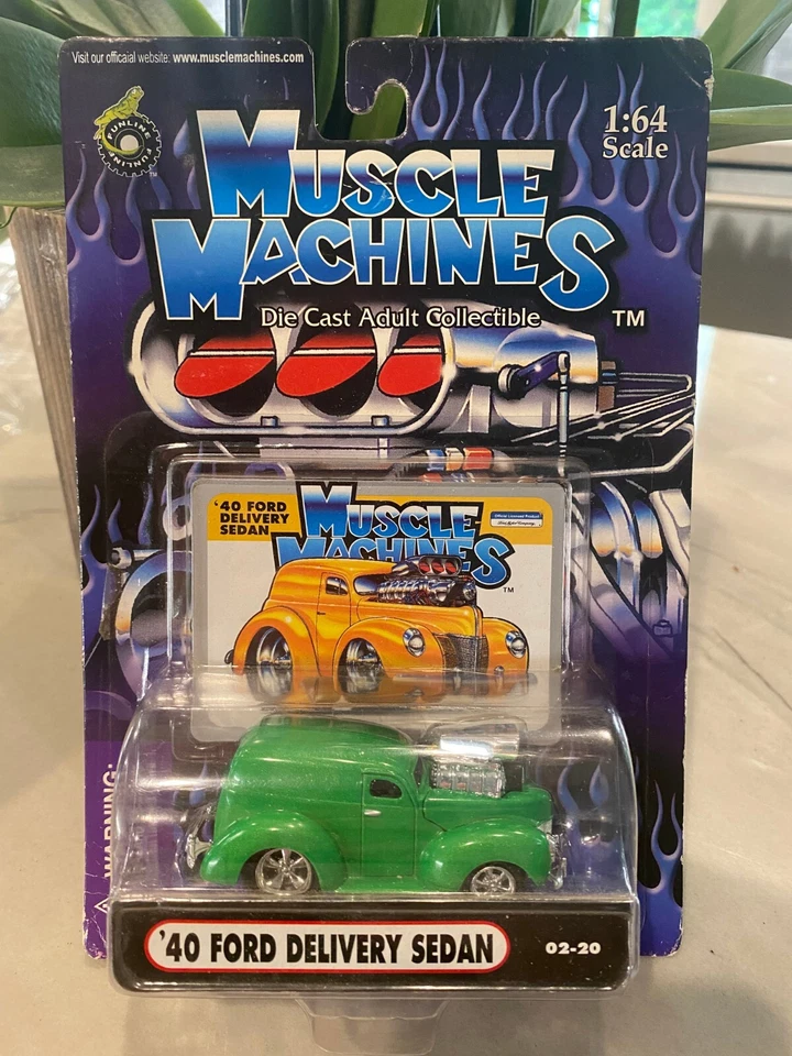 Muscle Machines Verde '40 Ford Delivery Sedan Con Scoops Sul Cofano 02-20 - Immagine 1 di 1