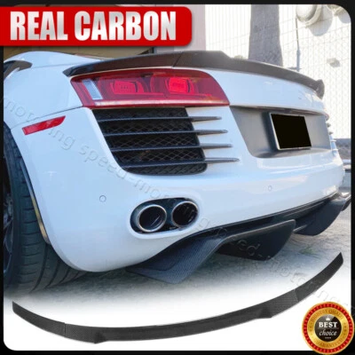 Alerón trasero maletero tapa maletero ala para Audi R8 cupé 2008-2015 fibra de carbono real Foto 1 de 4