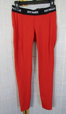 Ivy Park Red/Black Polyester/Elastane Yoga Leggings Workout Woman Pant's Size M - Image 1 of 4