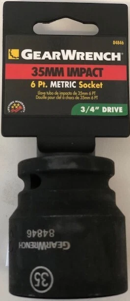 GEARWRENCH 84846 3/4" Drive 35mm 6 Point Metric Impact Socket - Image 1 of 1