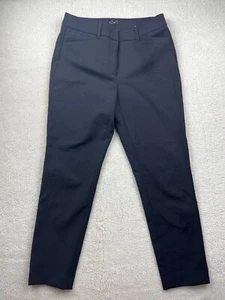 White House Black Market Pants Womens 2 Petite Slim Ankle Back Satin Trim Black - Picture 1 of 10