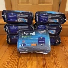 Prevail Per-Fit Mens Adult Underwear Diapers 18 Pack Size Lg 44"-58" (Lot Of 7)