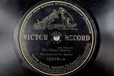 Miss Jones & Mr. Spencer - Victor 78 RPM - The Widow Dooley A19 - Image 1 of 2