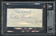 Leslie Howard d1943 signed auto 2x5 cut Ashley Wilkes in Gone With the Wind BAS