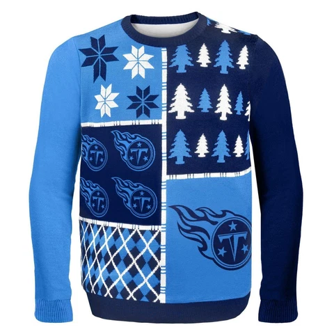 Tennessee Titans Busy Block NFL Ugly Sweater Cover