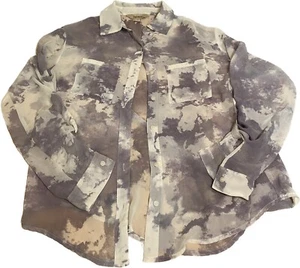 Decree See Through Button Down Womens Shirt size Small Long Sleeve - Picture 1 of 15