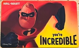WAL MART Gift Card 2005 Disney Pixar INCREDIBLES Collectible No $ Value VL-1946 - Picture 1 of 2