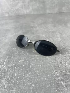 Vintage Oakley Gunmetal Gray E - Wire Polarized Sunglasses Gorpcore Made in IT - Picture 1 of 12