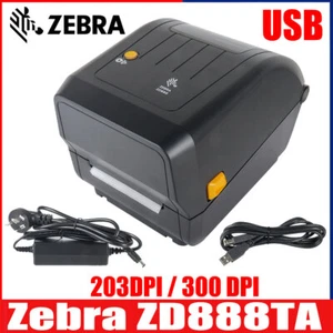 Zebra ZD888TA 4-Zoll-Desktopdrucker USB Thermodirekt+Thermotransfer 203/300DPI - Bild 1 von 10