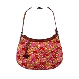 Brighton Heart to Heart quilted floral shoulder bag purse pink ivory flowers hea - Picture 1 of 14